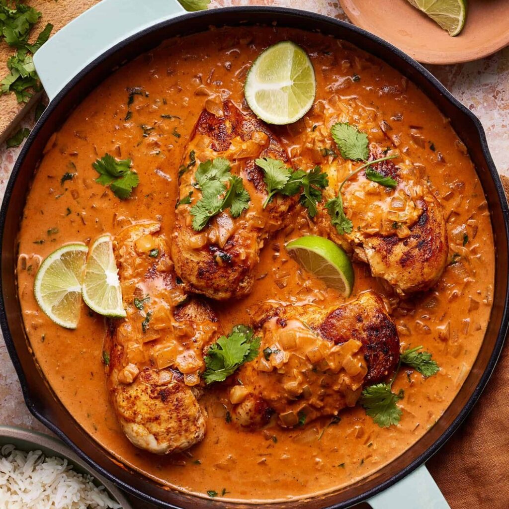 One Pan Saucy Coconut Chicken - Featured