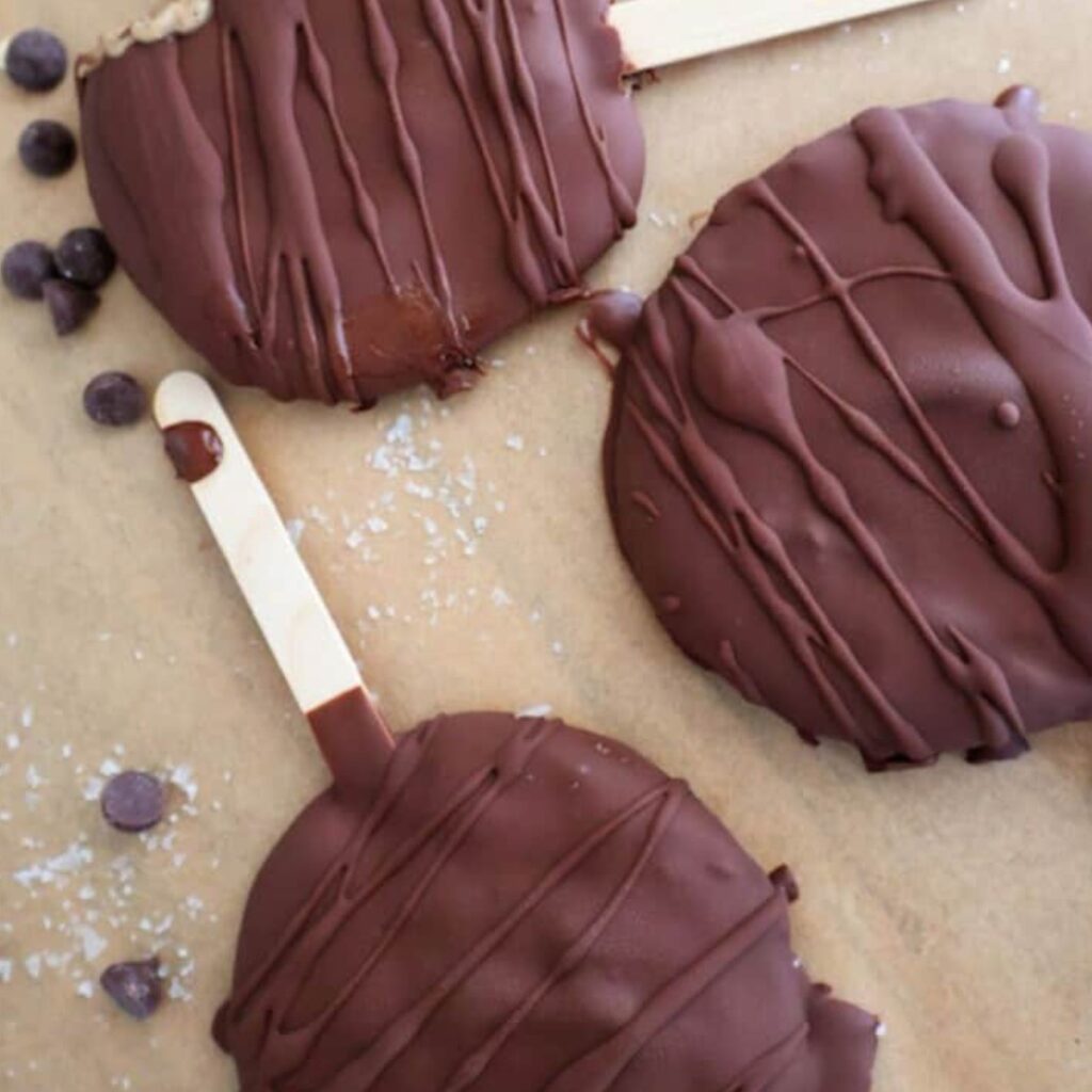 Peanut Butter Frozen Yogurt Bars - Featured