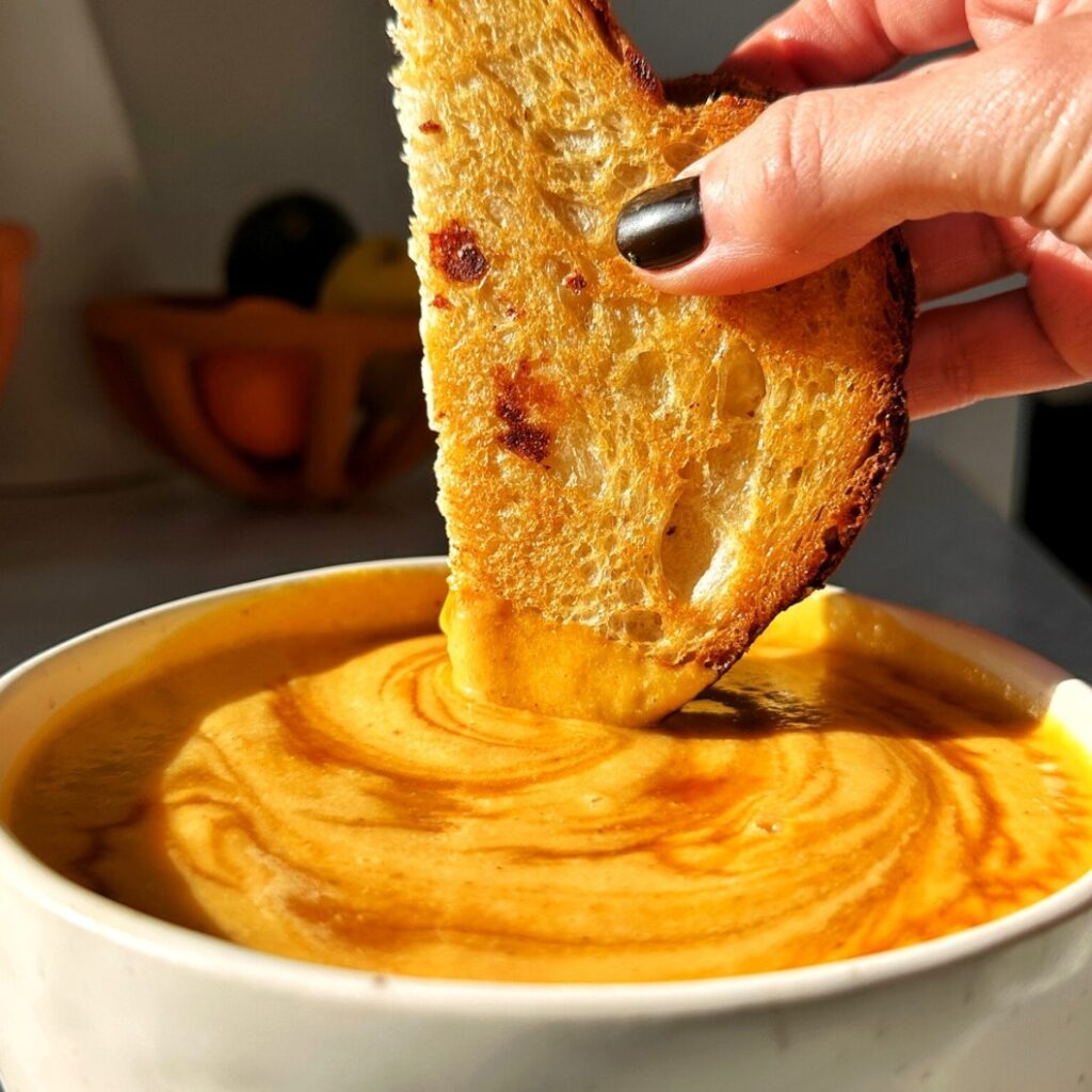 Roasted Feta and Butternut Squash Soup - Featured